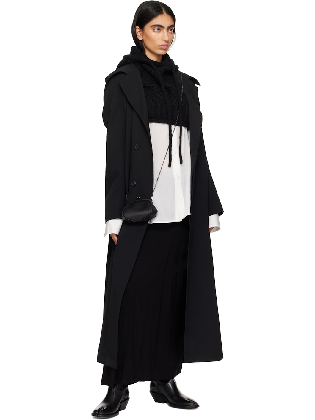 Black Double Clasp Bag - 4