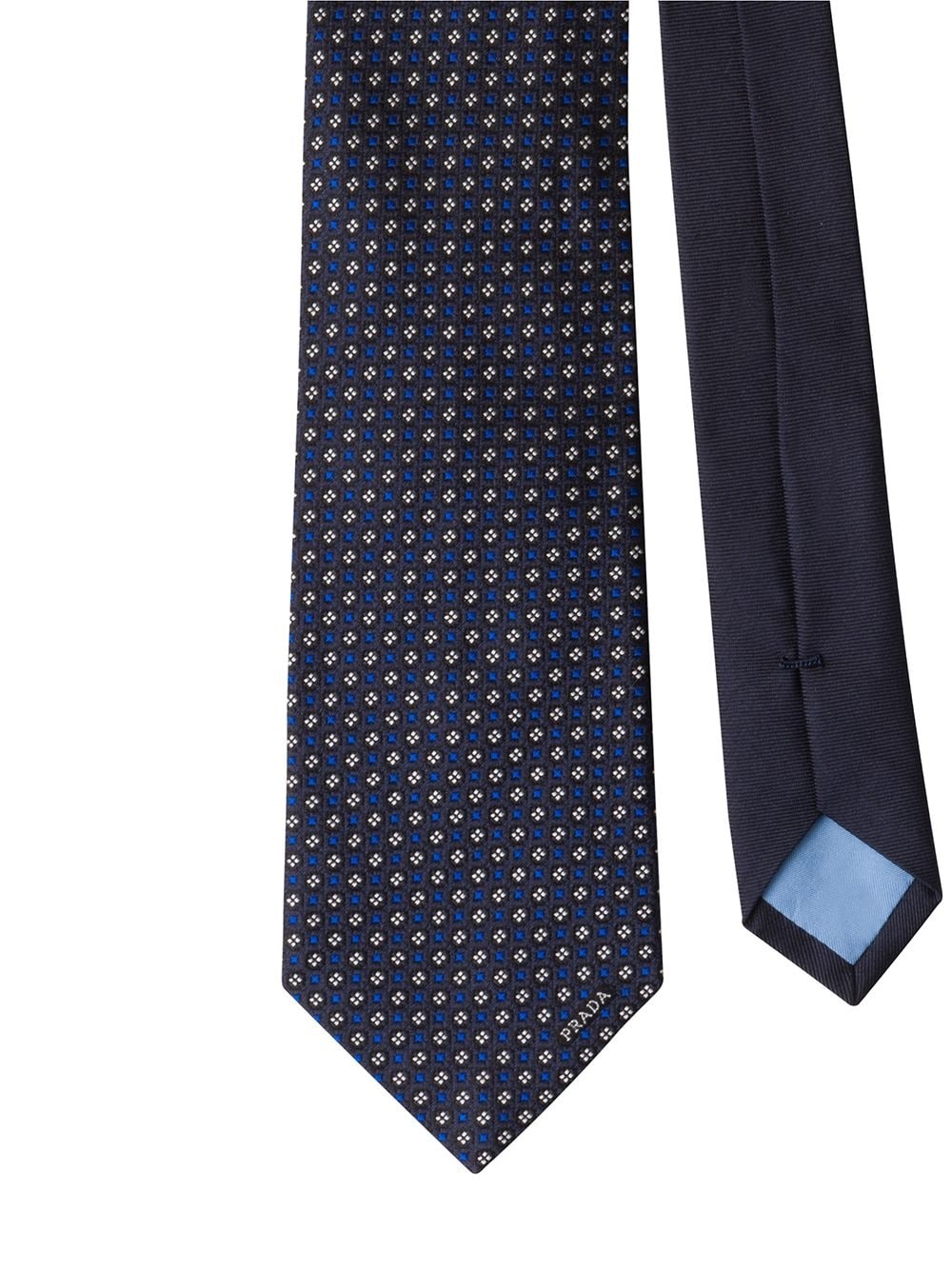 silk micro print tie - 1