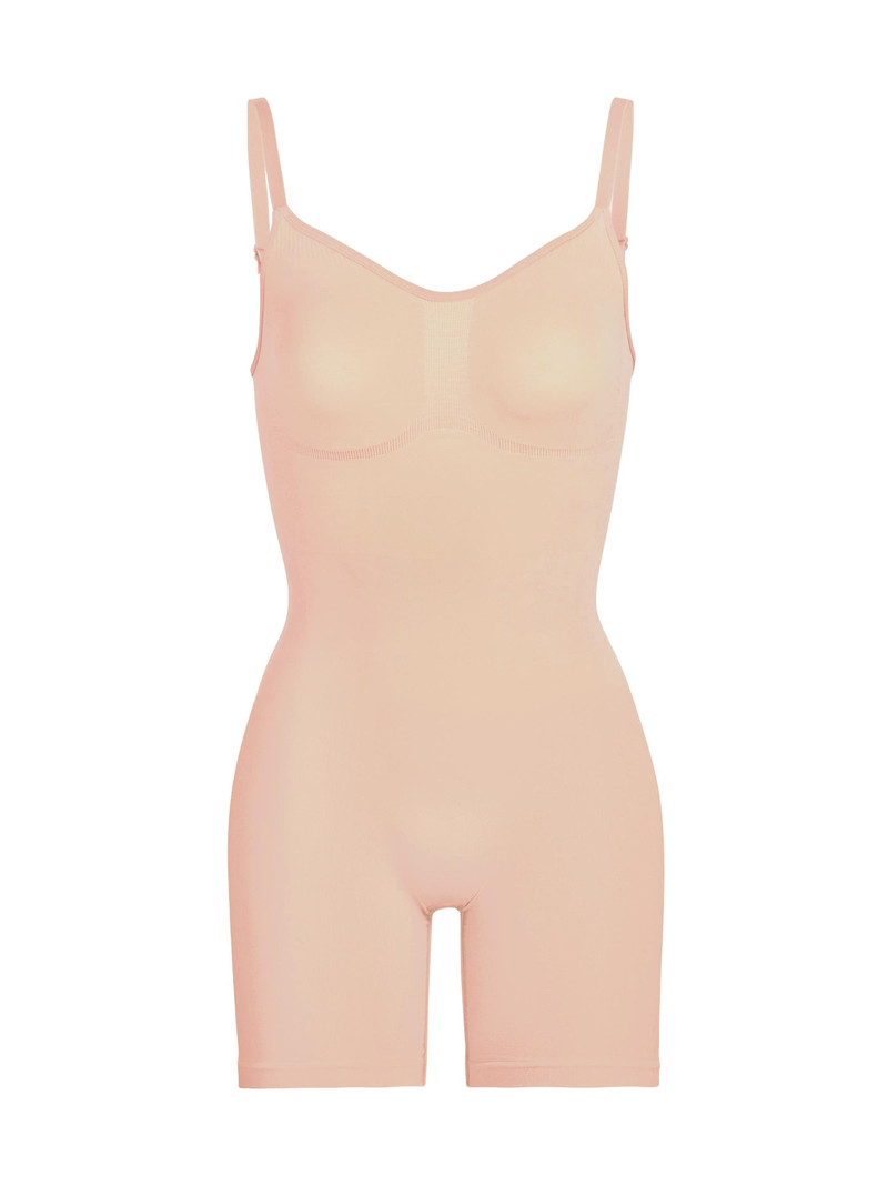 Women's Seamless Sculpt Mid Thigh Bodysuit - Ochre 1