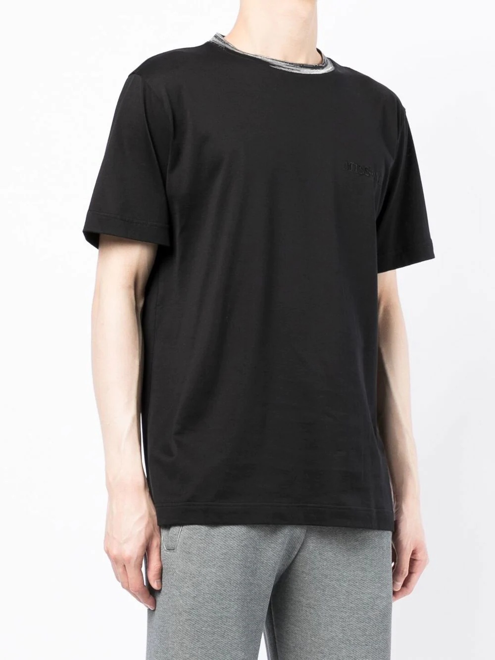 logo embroidered cotton T-shirt - 3