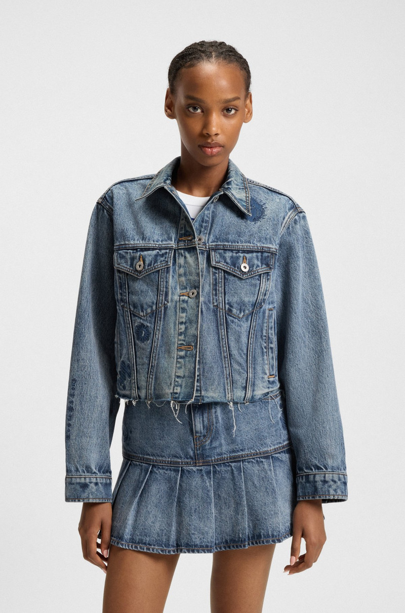 RELAXED-FIT DENIM JACKET WITH EMBROIDERED MOTIFS 2
