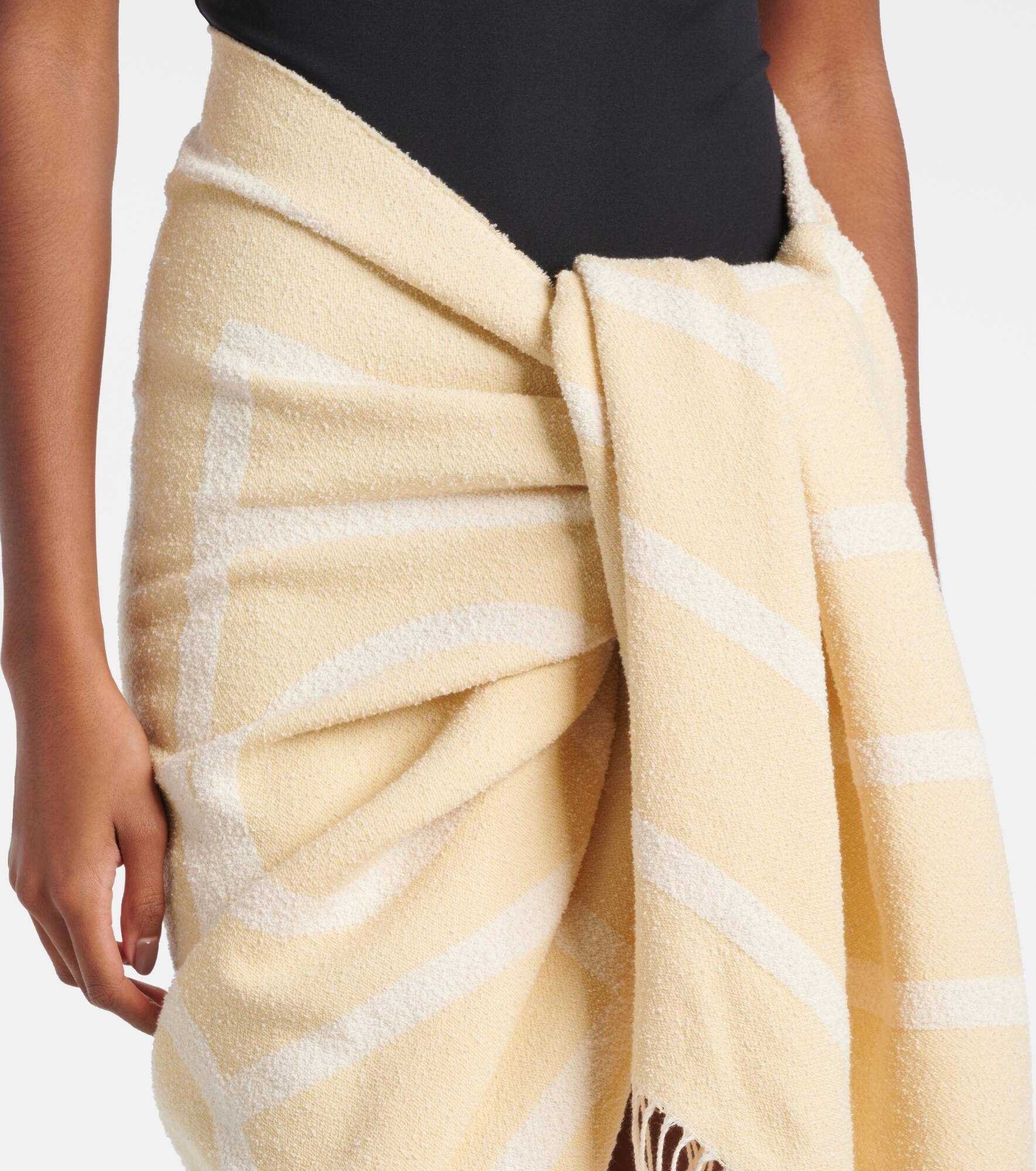Monogram cotton-blend jacquard scarf - 4