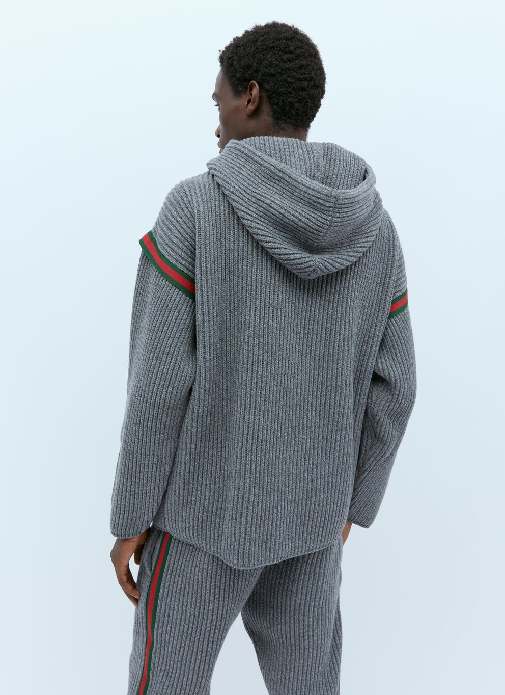 Gucci Men Wool Cashmere Hooded Sweater - 6
