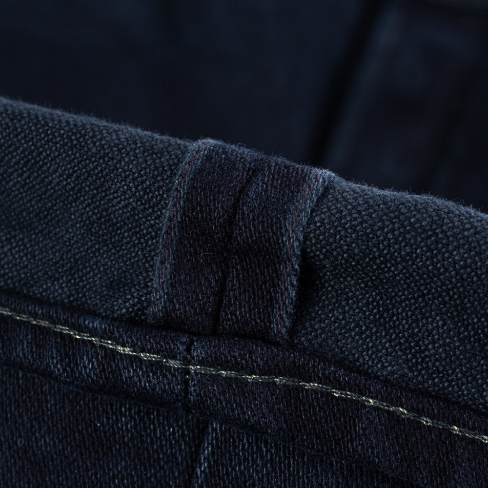 IH-888SBR-14od 14oz Broken Twill Selvedge Denim Relaxed Taper Indigo Overdyed Black - 2