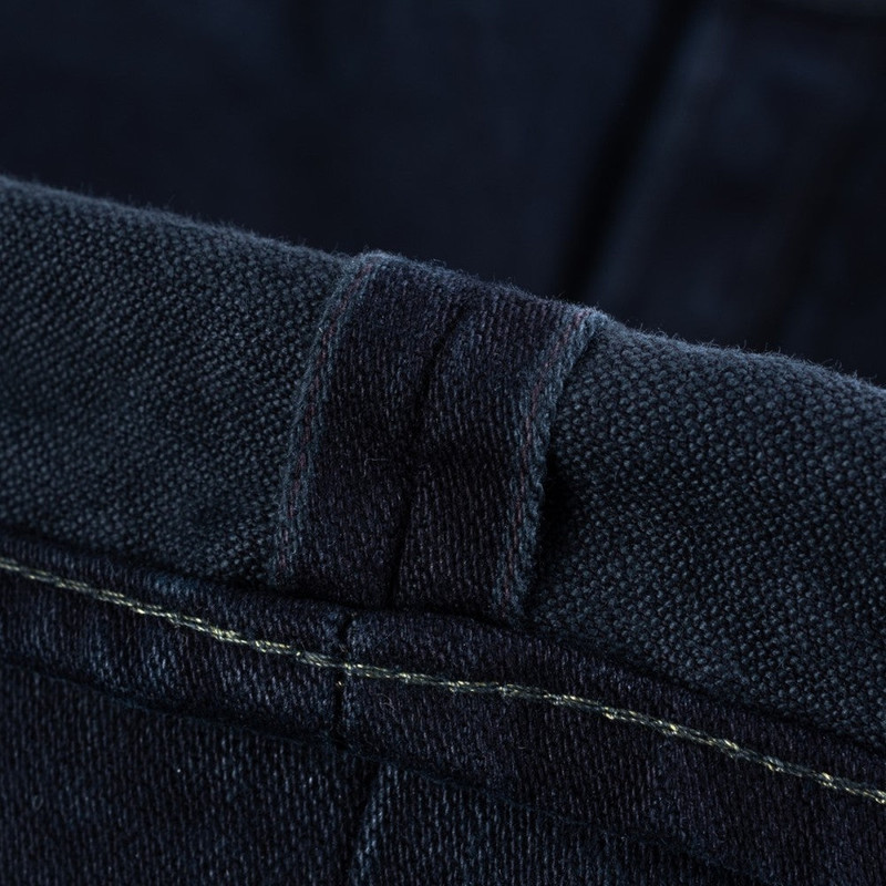 Iron Heart IH-888SBR-14od 14oz Broken Twill Selvedge Denim Relaxed Taper Indigo Overdyed Black outlook
