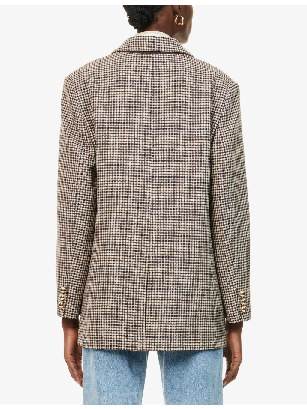 The Houndstooth Stretch-Woven Blazer - 4