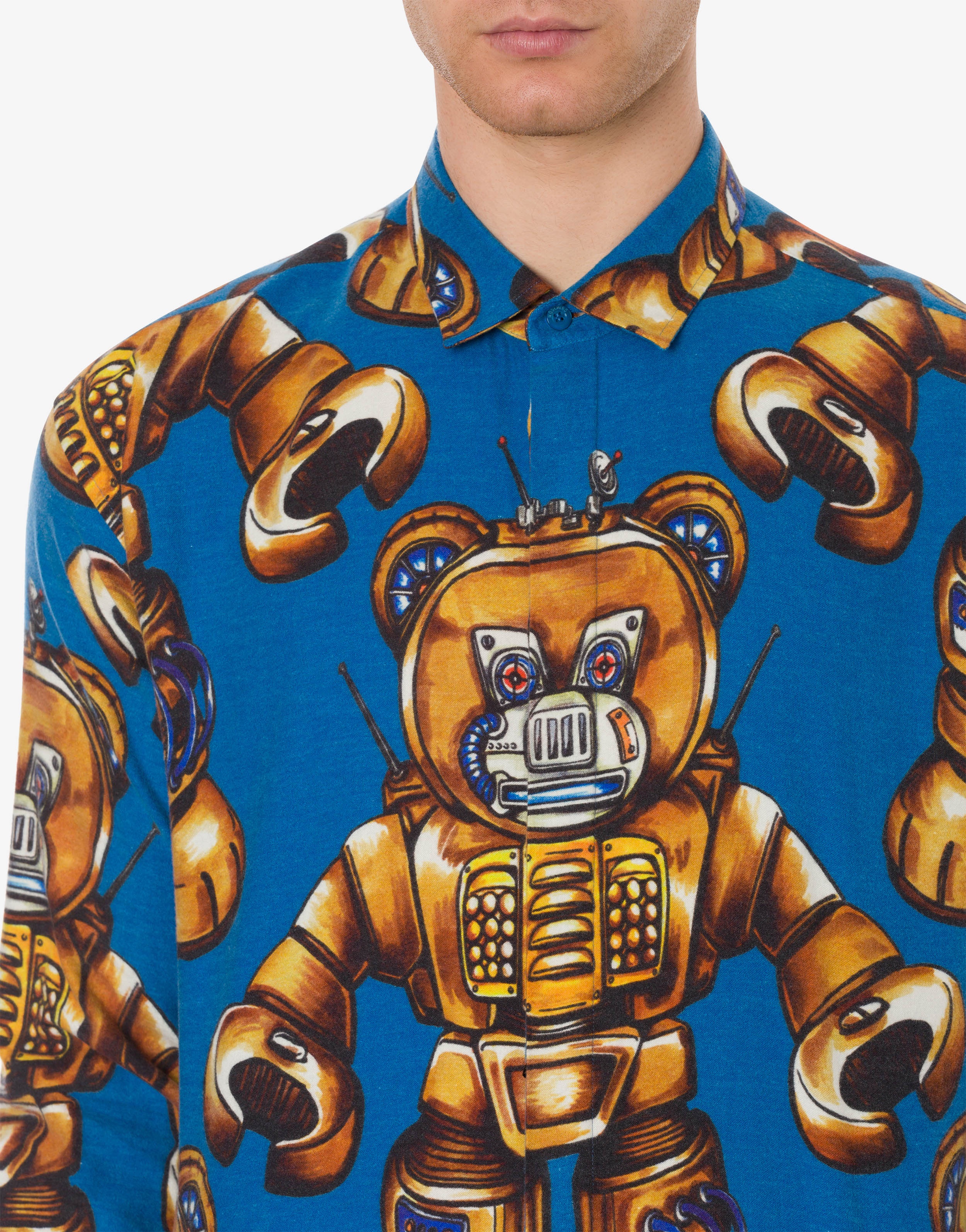 ROBOT BEAR FLANNEL SHIRT - 4