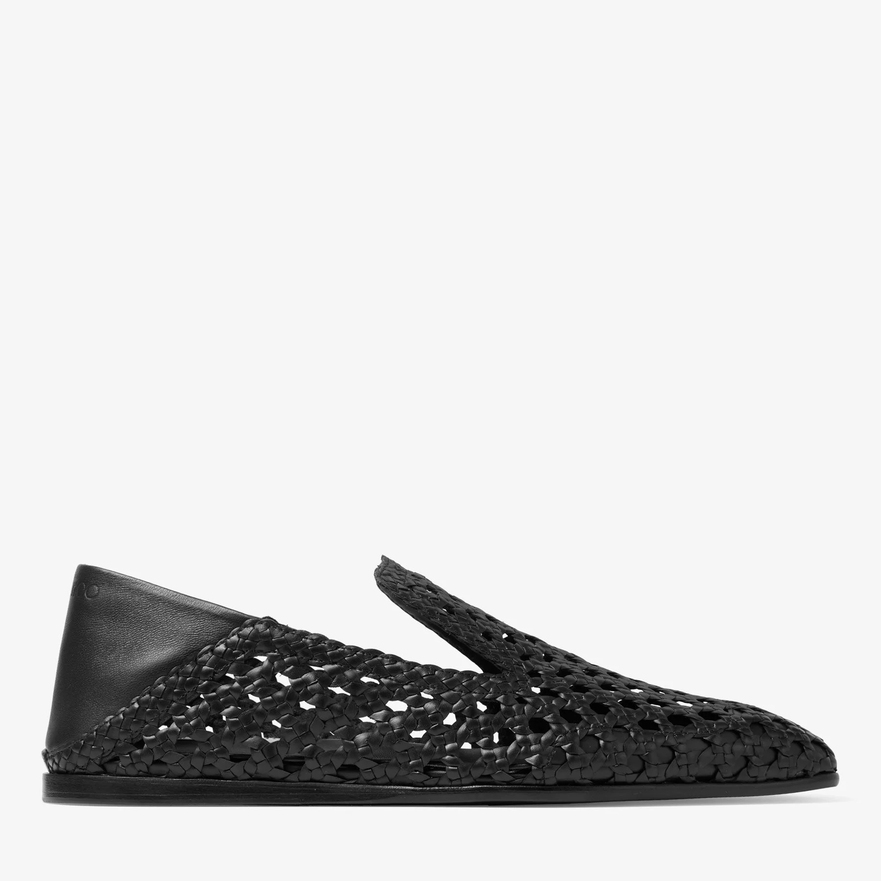 Foxley Oxford Shoe Black Woven Leather Slippers - 1