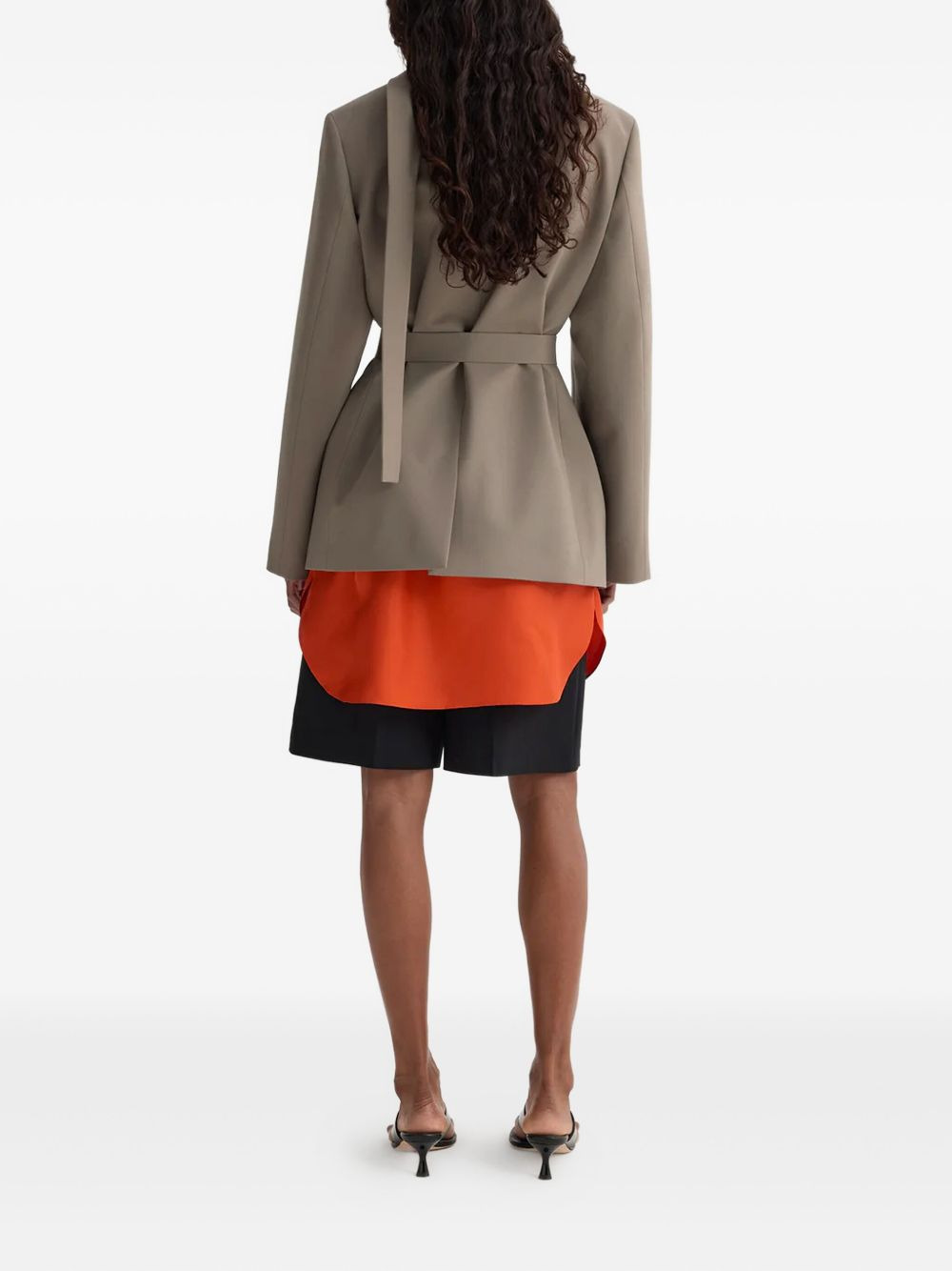 Deconstructed belted blazer - 4