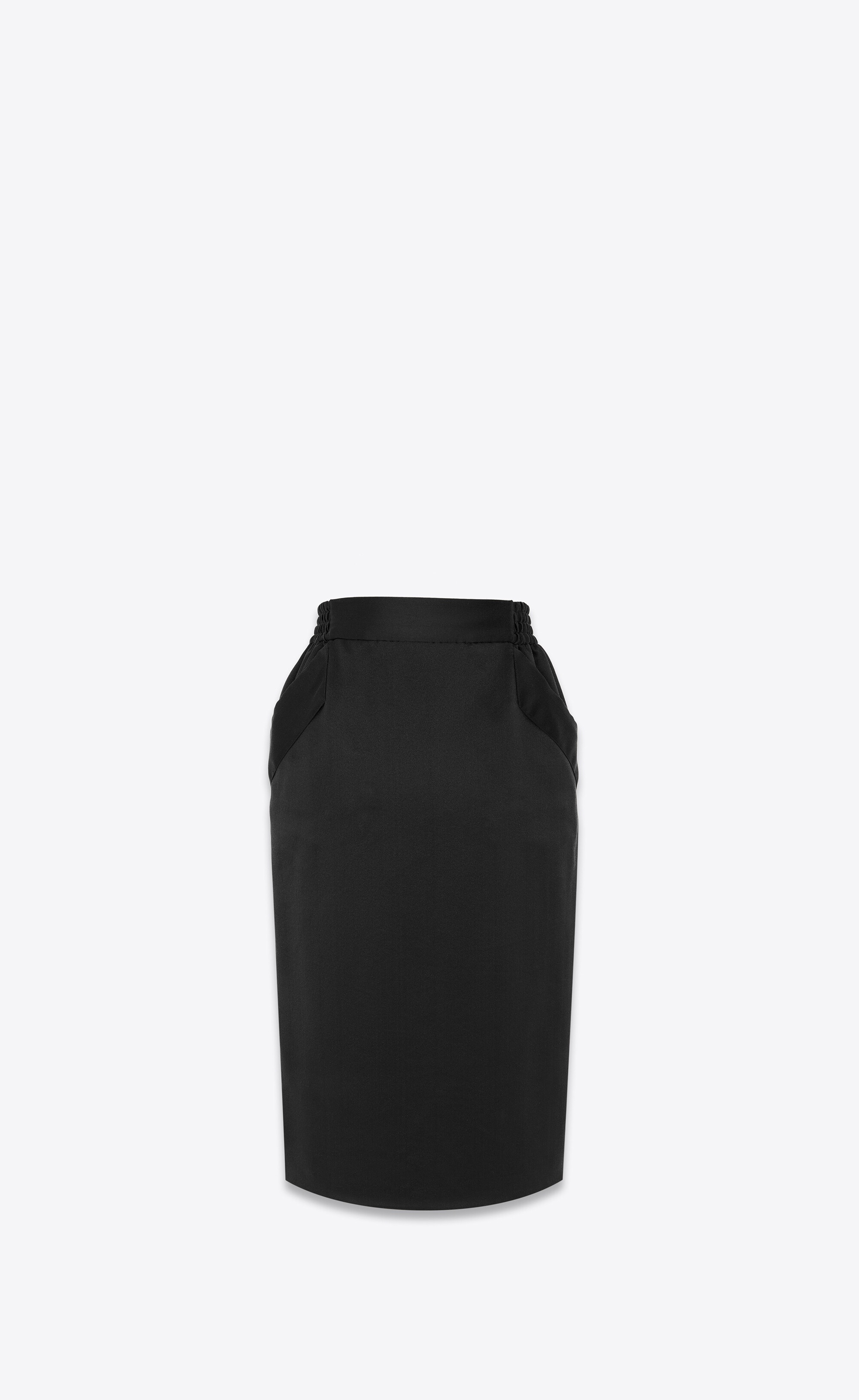 pencil skirt in silk satin crepe - 1