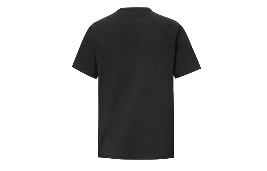 Men's Converse Loose Alphabet Printing Short Sleeve Casual Black 10019604-A02 - 2
