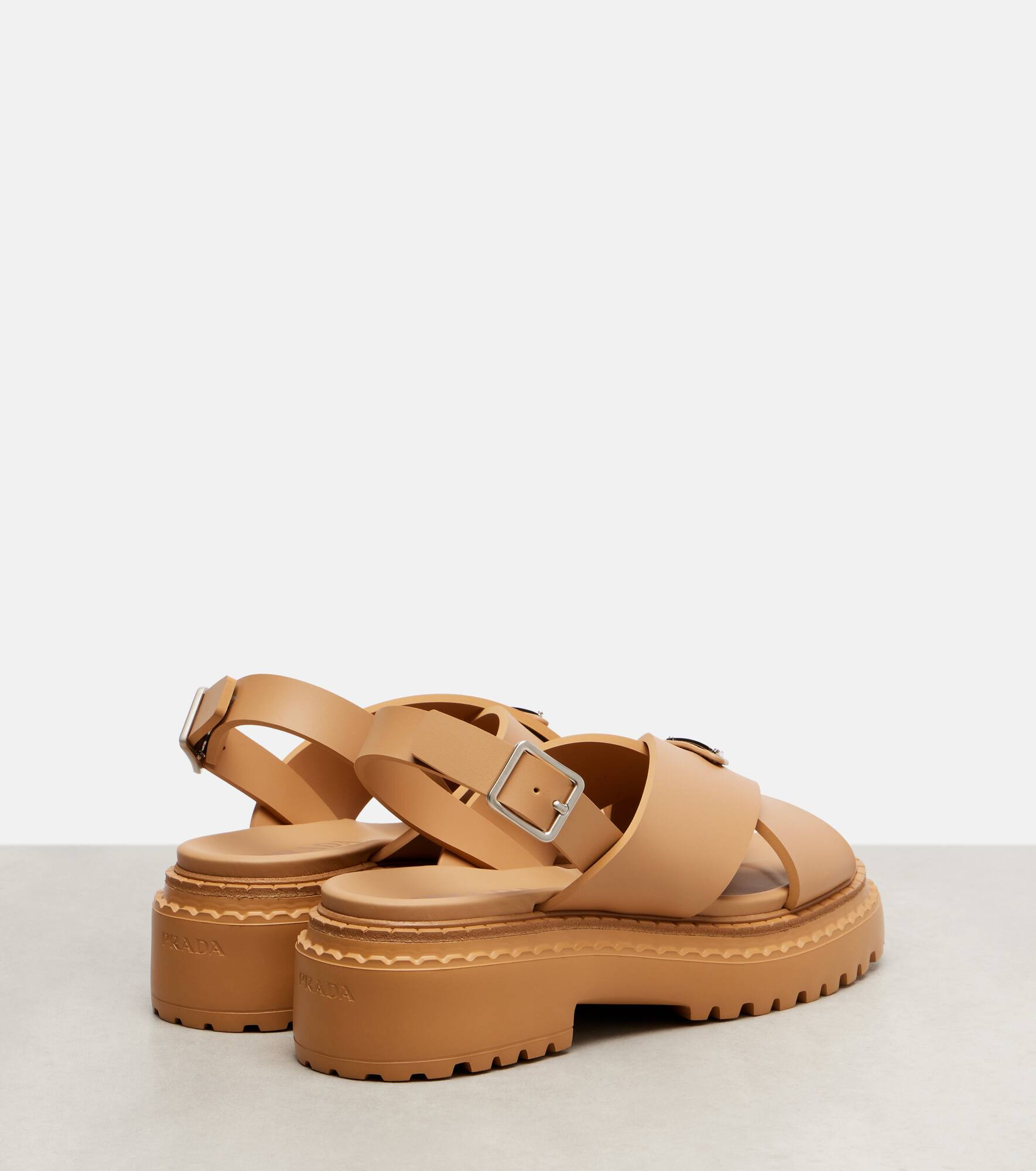 Logo rubber platform sandals - 2