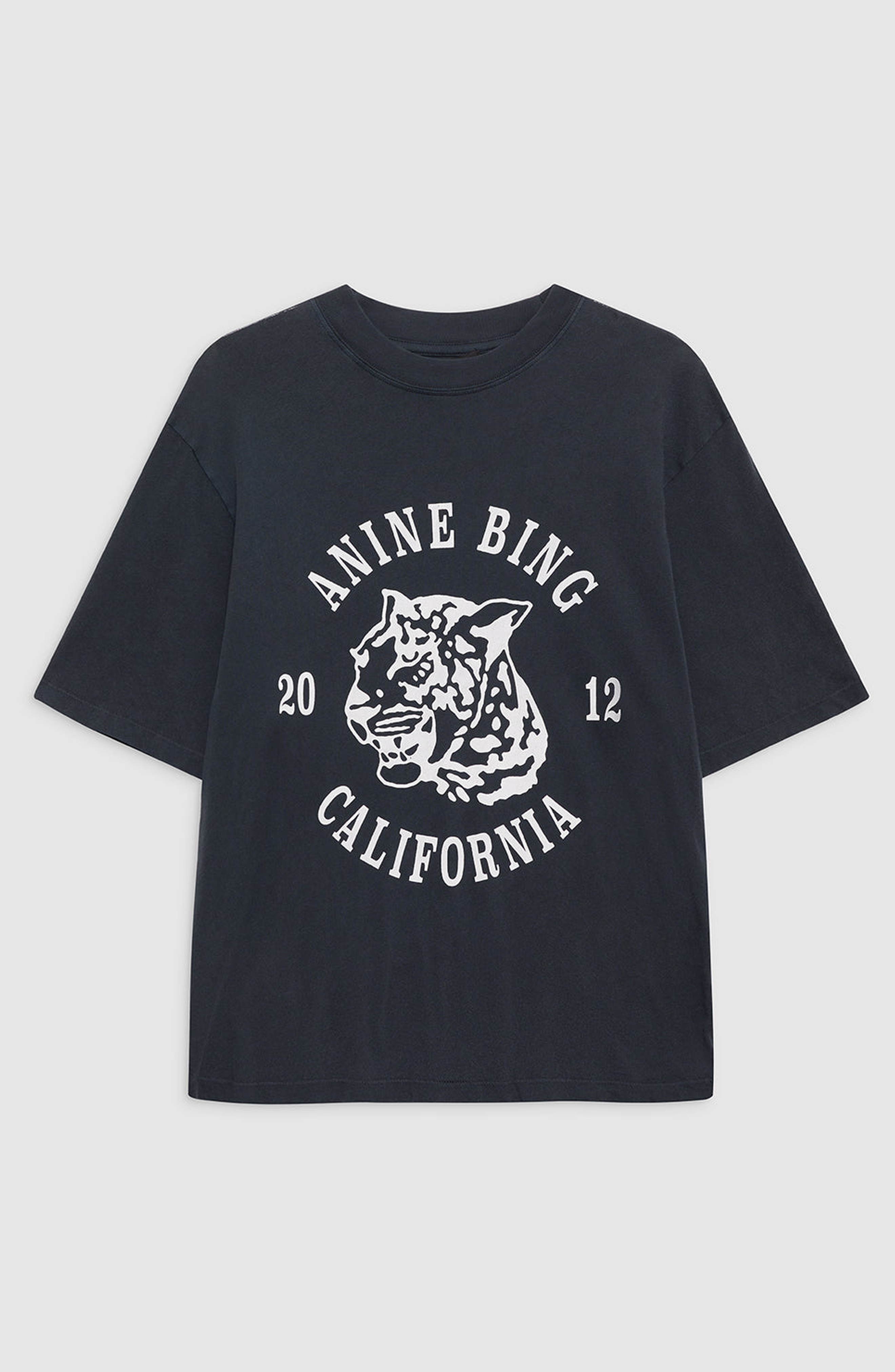ANINE BING Avi Tee in Washed Charcoal at Nordstrom - 4