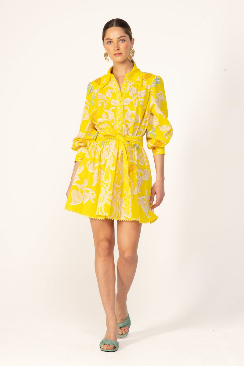 Mini Dress Conti - Yellow Ritual 1