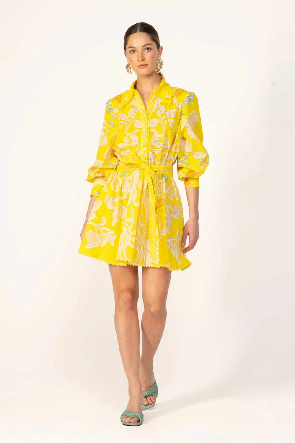 Mini Dress Conti - Yellow Ritual - 1