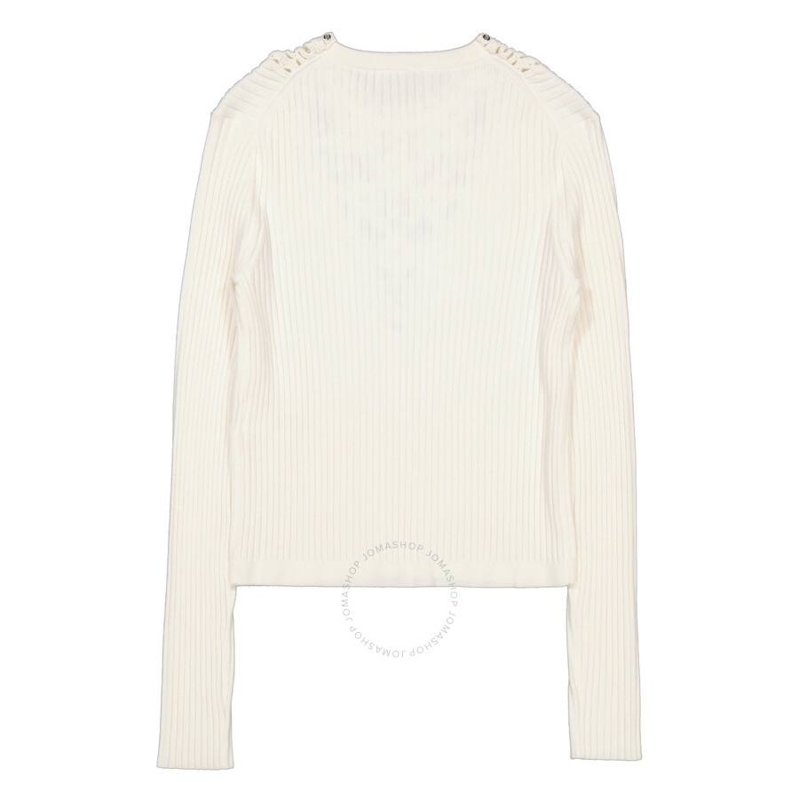 Rabanne Long Sleeve Floral Detail Knit Sweater - 2