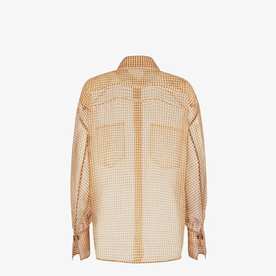 FENDI Check organza blouse outlook