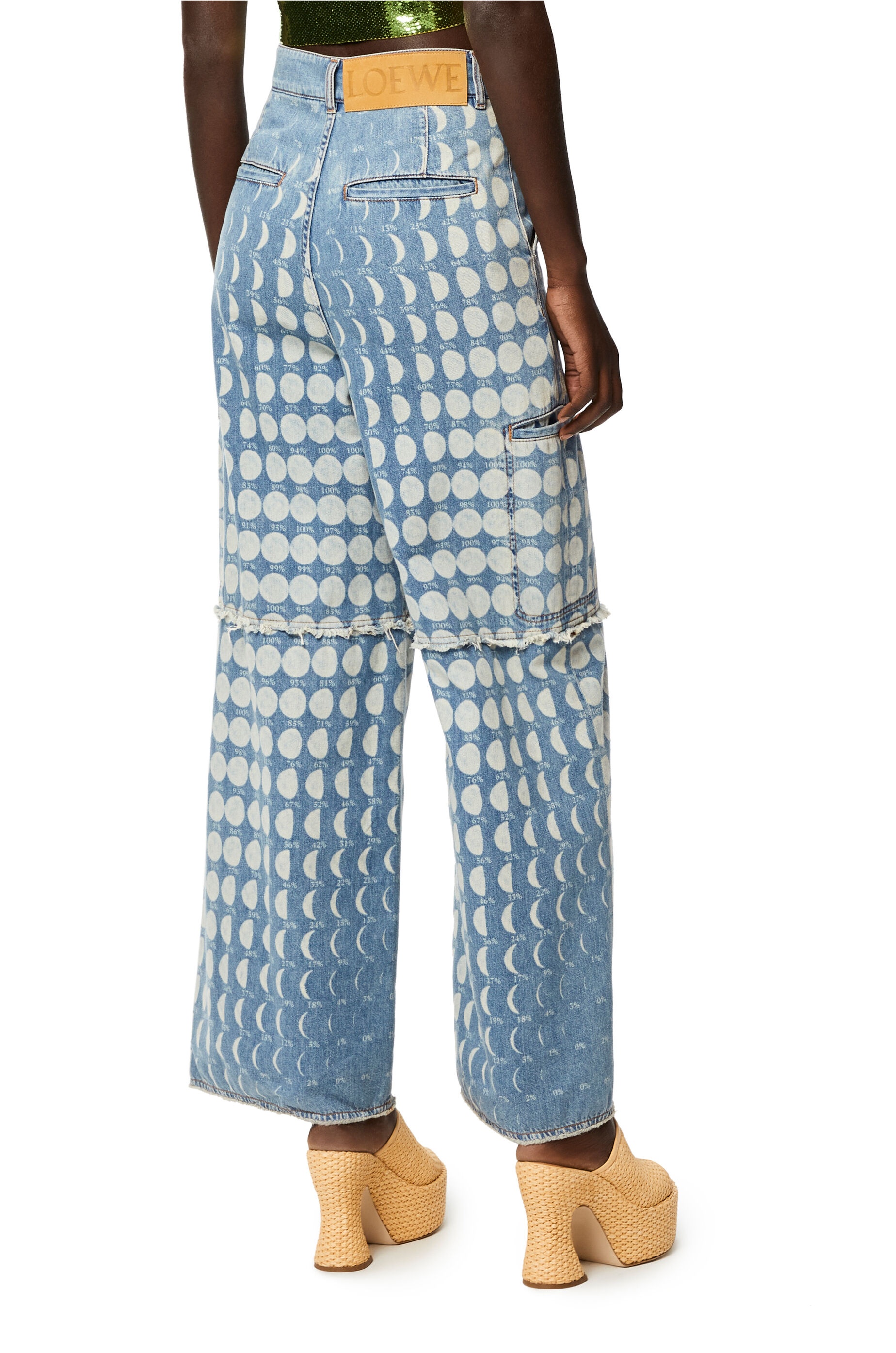 Moon cargo trousers in denim - 4