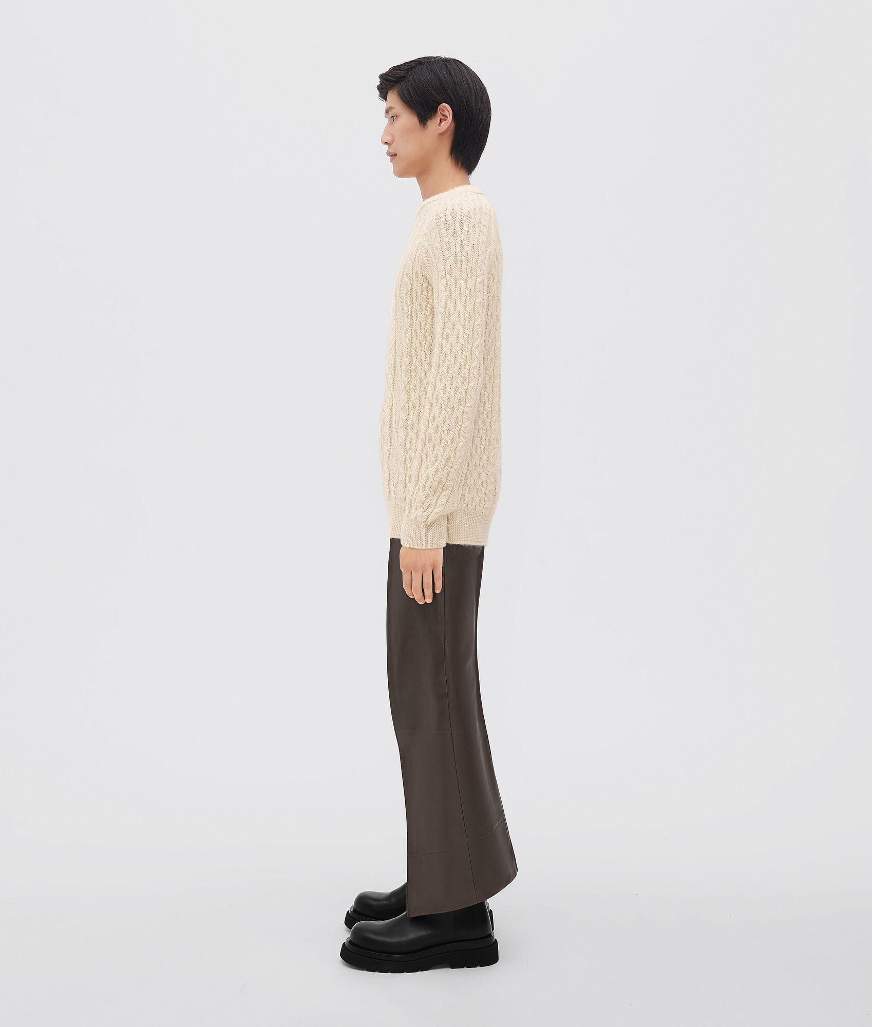 medium weight alpaca aran knit jumper - 2