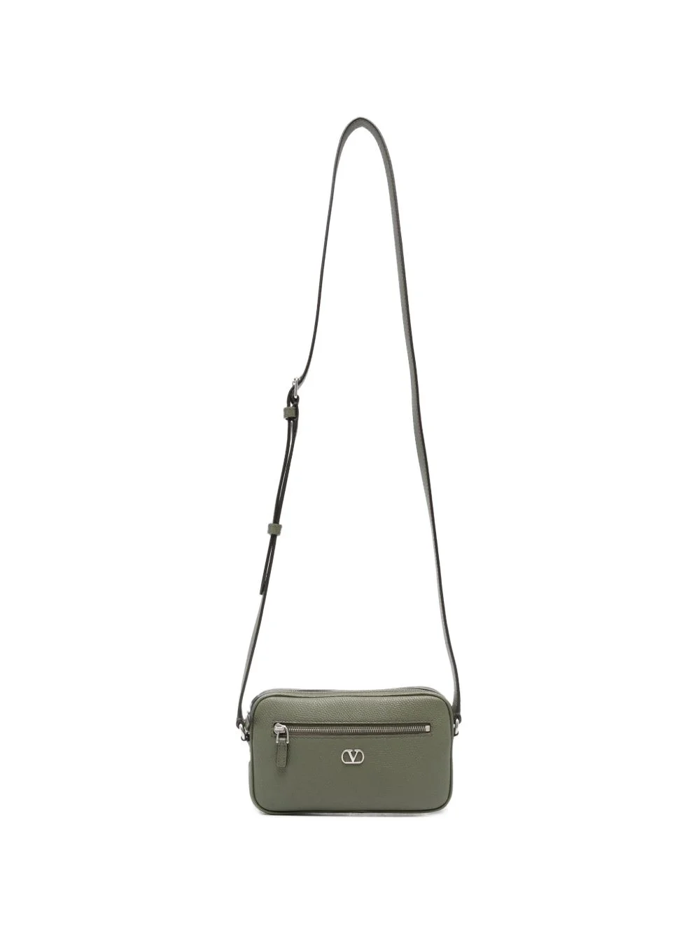 VLogo Signature leather shoulder bag - 1
