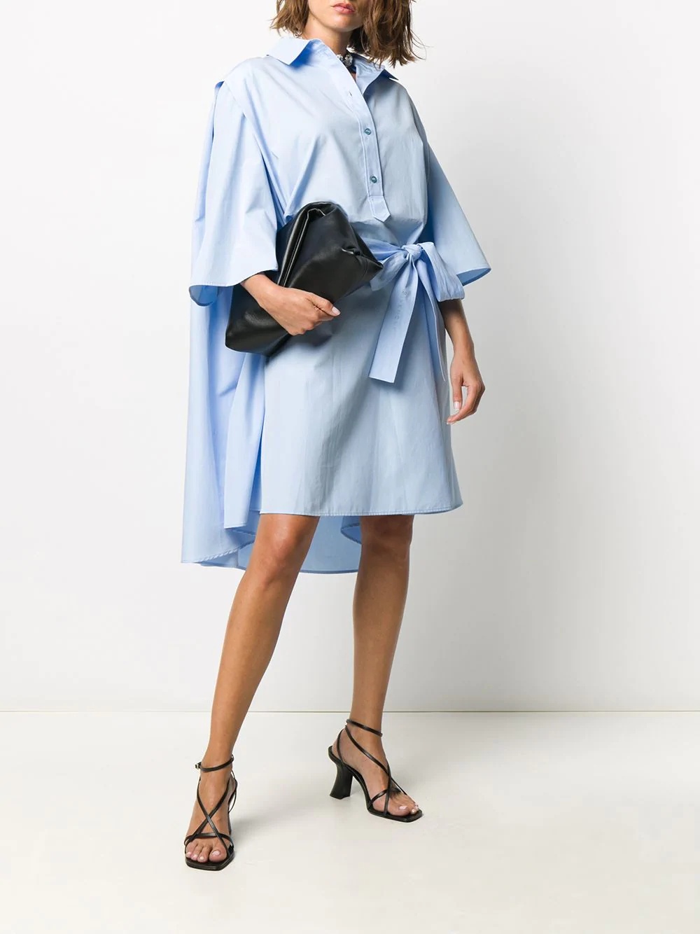 belted shirt dress - 2