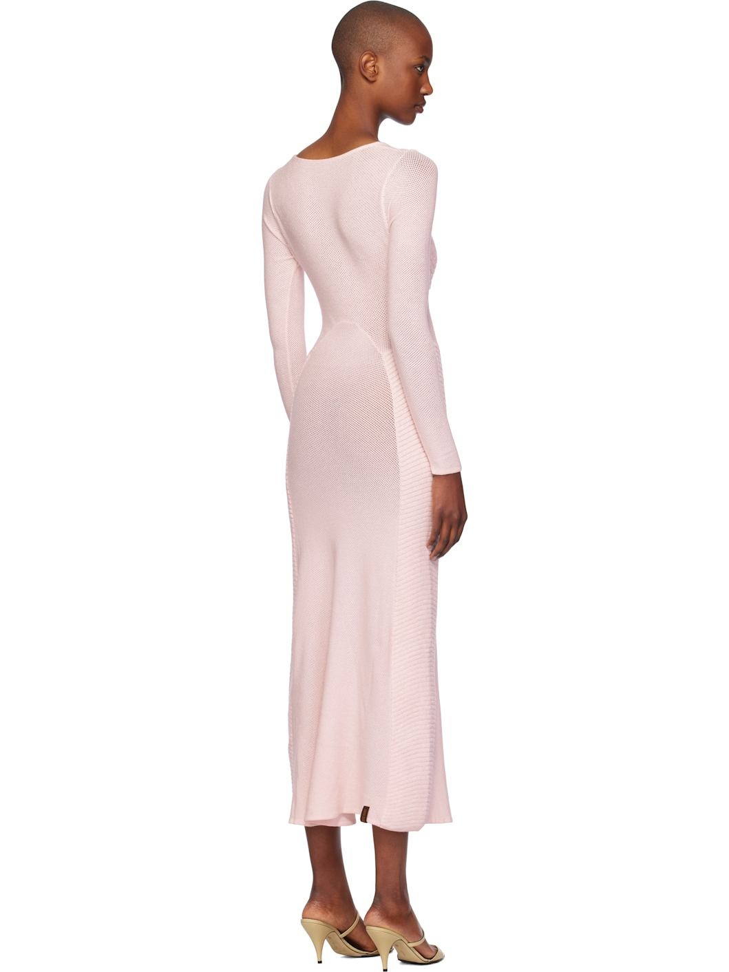 Pink Sweetheart Long Sleeve Maxi Dress - 3
