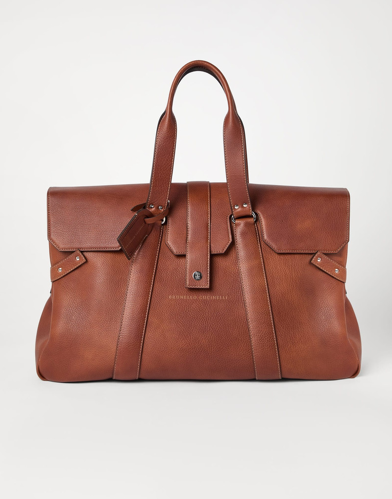 Grained calfskin Country Weekender bag 1