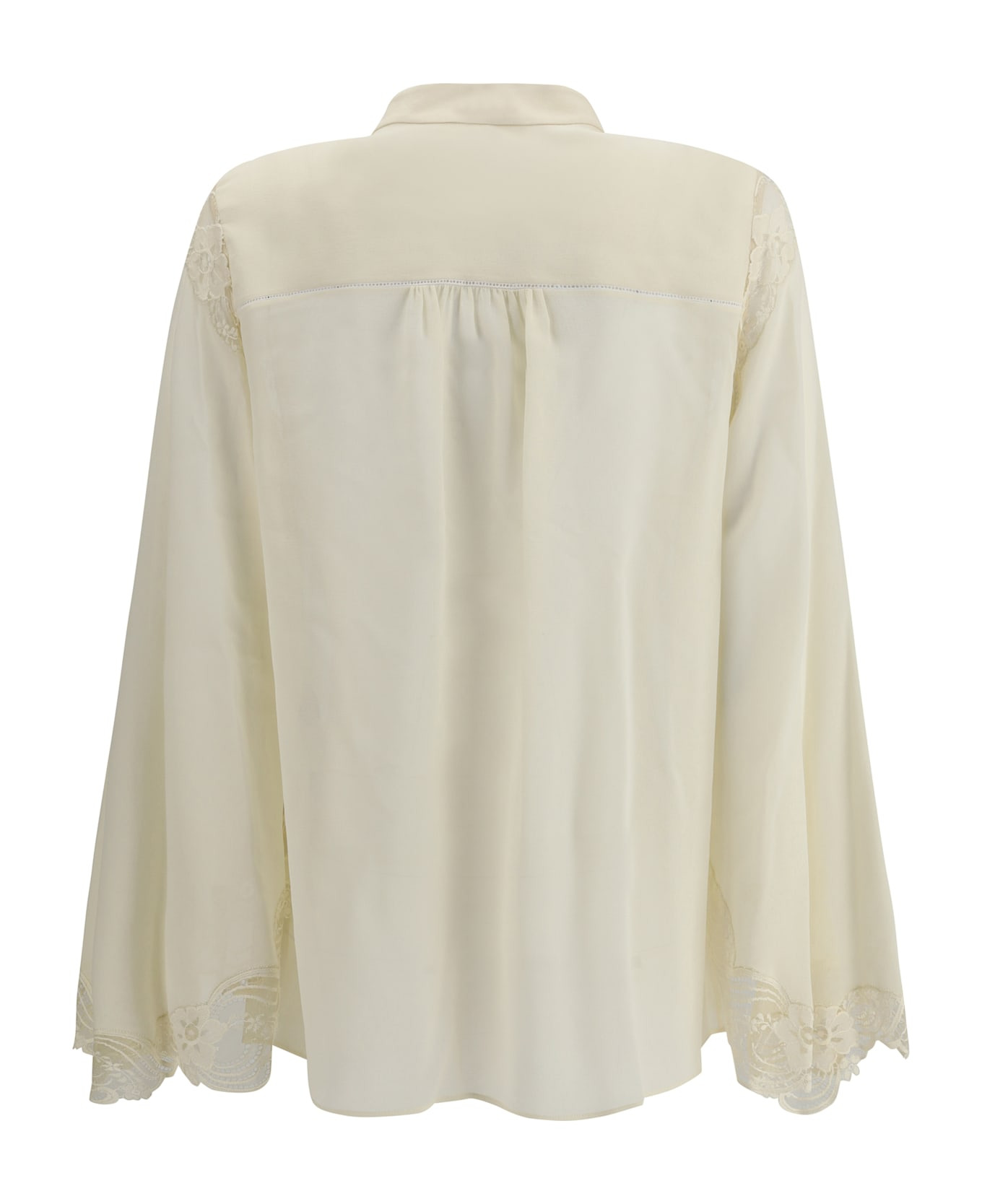 Silk Georgette And Lace Blouse - 2