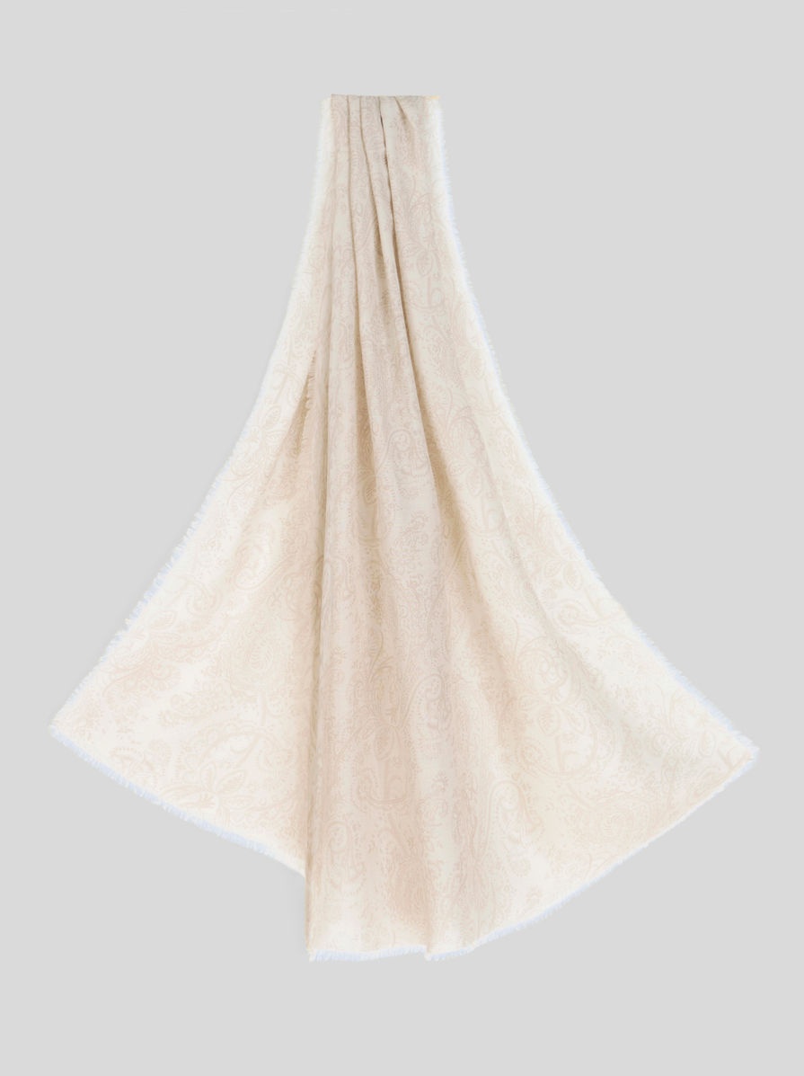 WOOL, CASHMERE AND SILK SCARF - 1