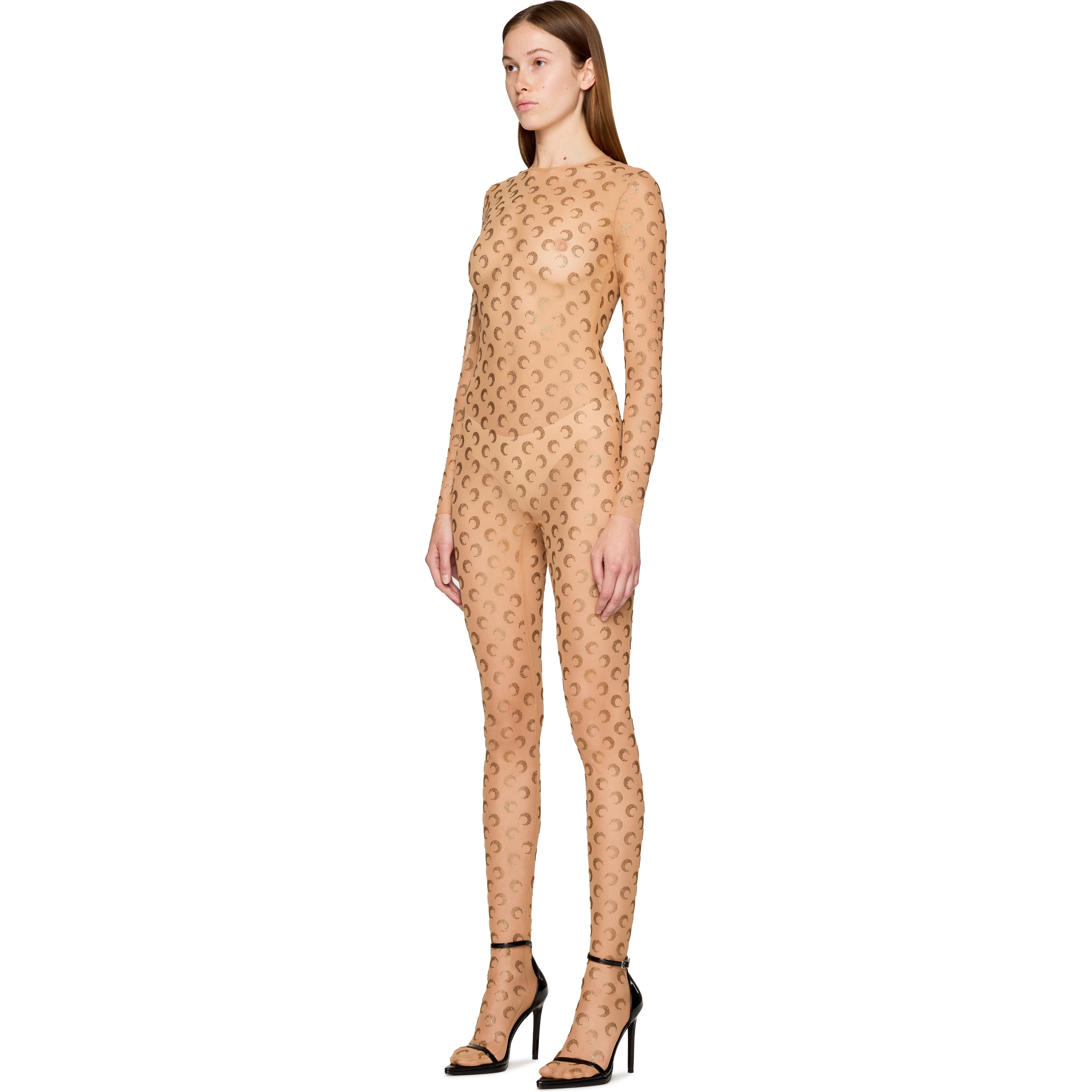 Couture Recycled Moon Strass Jersey Catsuit - 2
