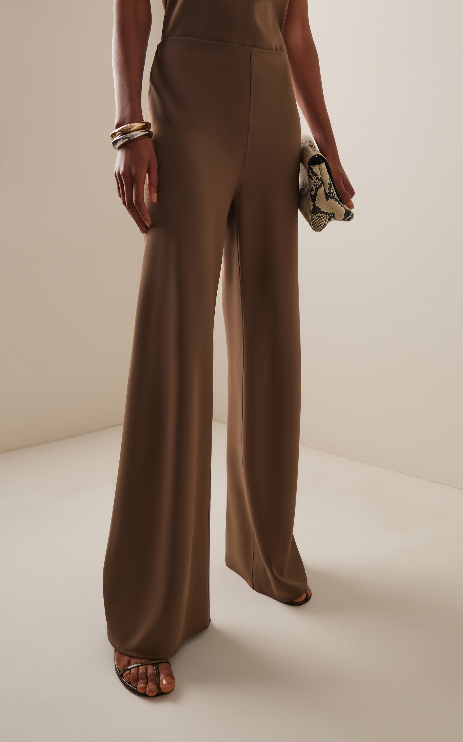 Stroll Crepe Straight-Leg Pants brown - 3
