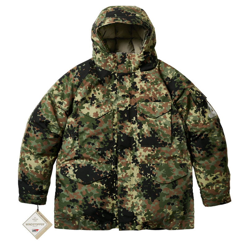 GORE-TEX WINDSTOPPER DOWN PARKA FLECKTARN CAMO 1