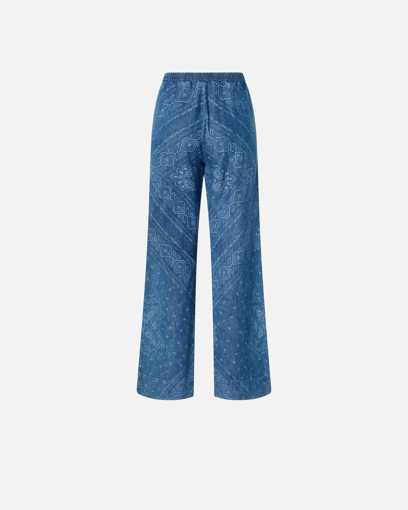 LOOSE TROUSERS IN LIGHT DENIM BANDANA PRINT 6