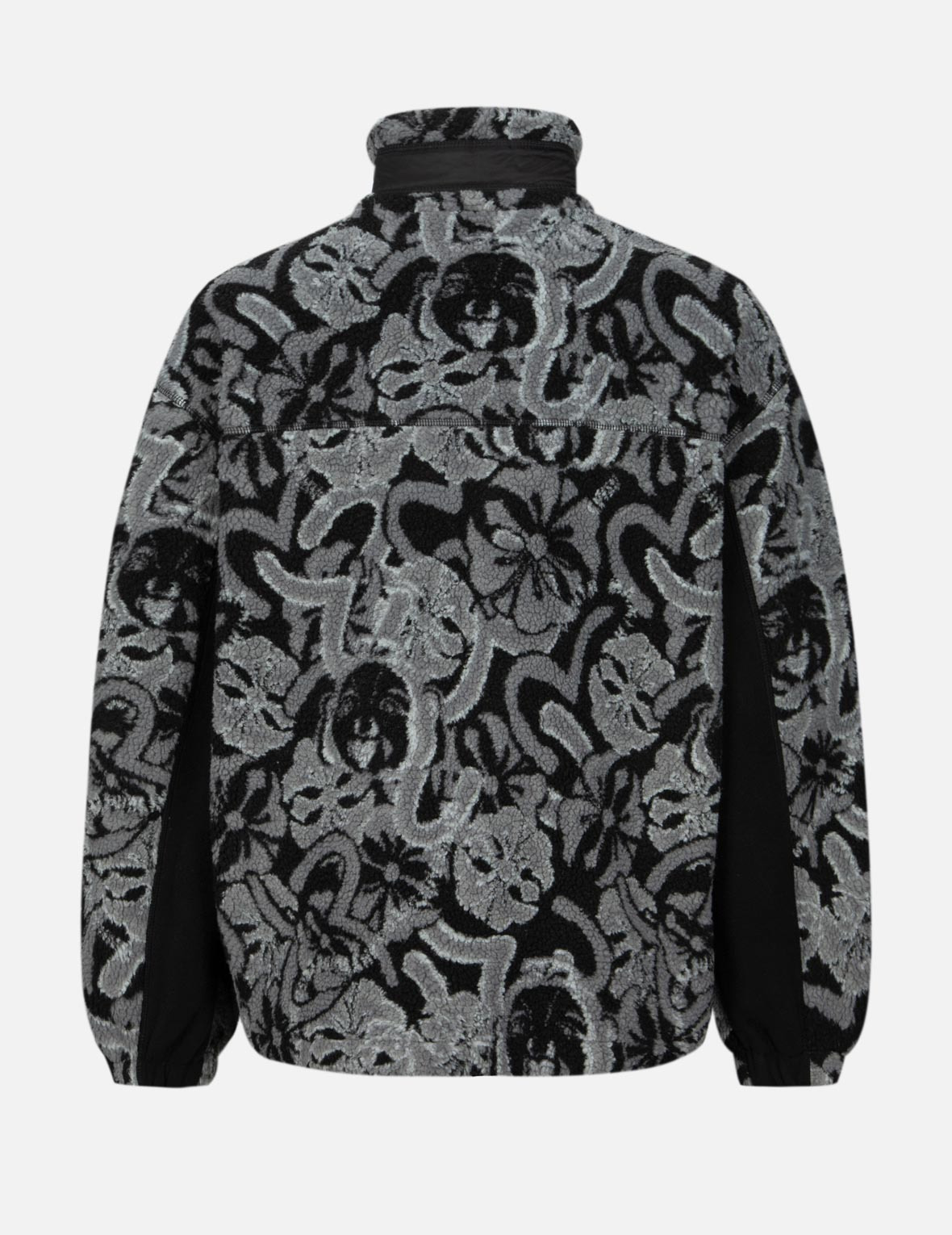 ALLOVER SEAGULL AND KAMON JACQUARD LOOSE FIT SHERPA JACKET - 2