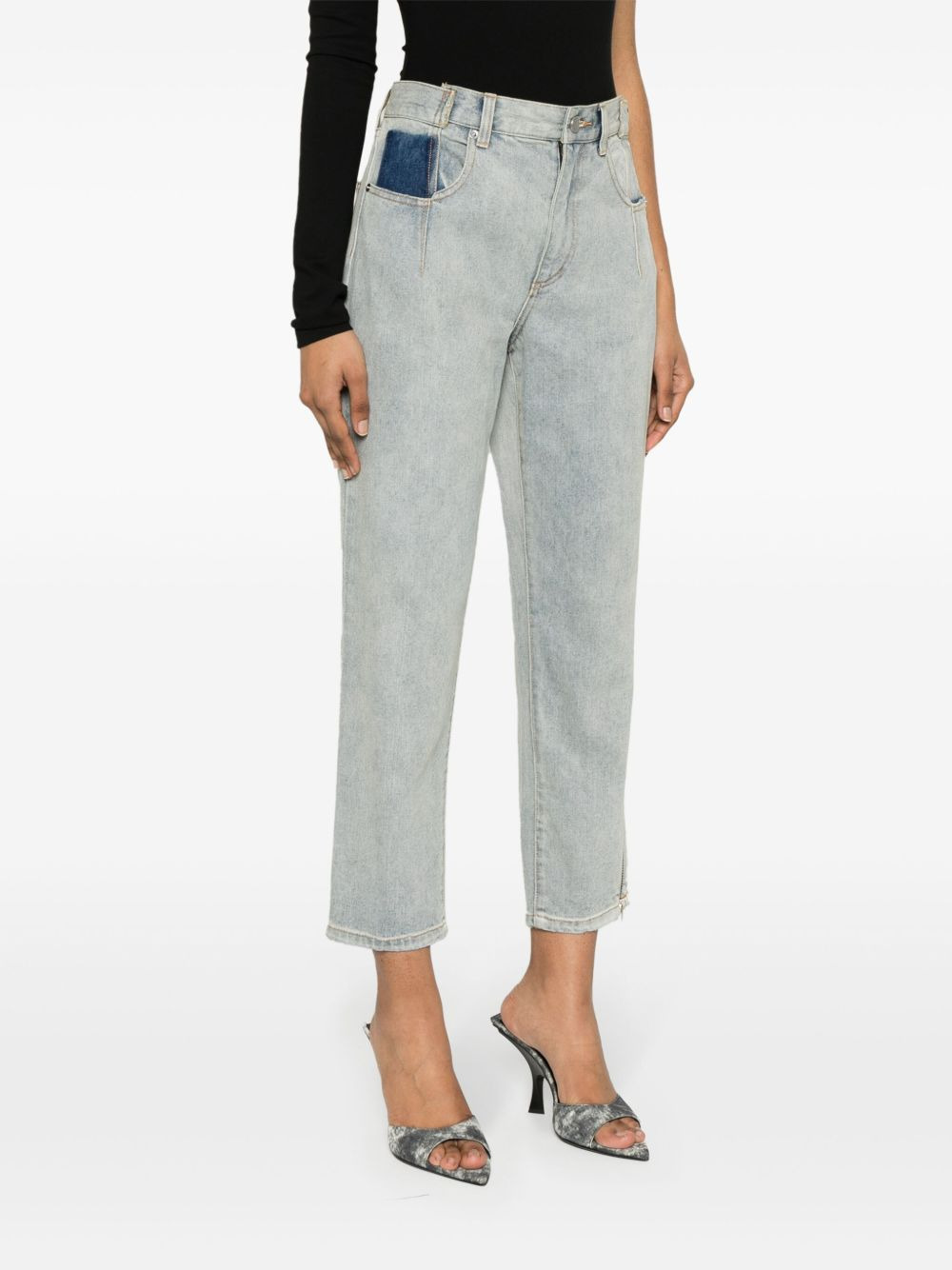 zip-detail denim jeans - 3