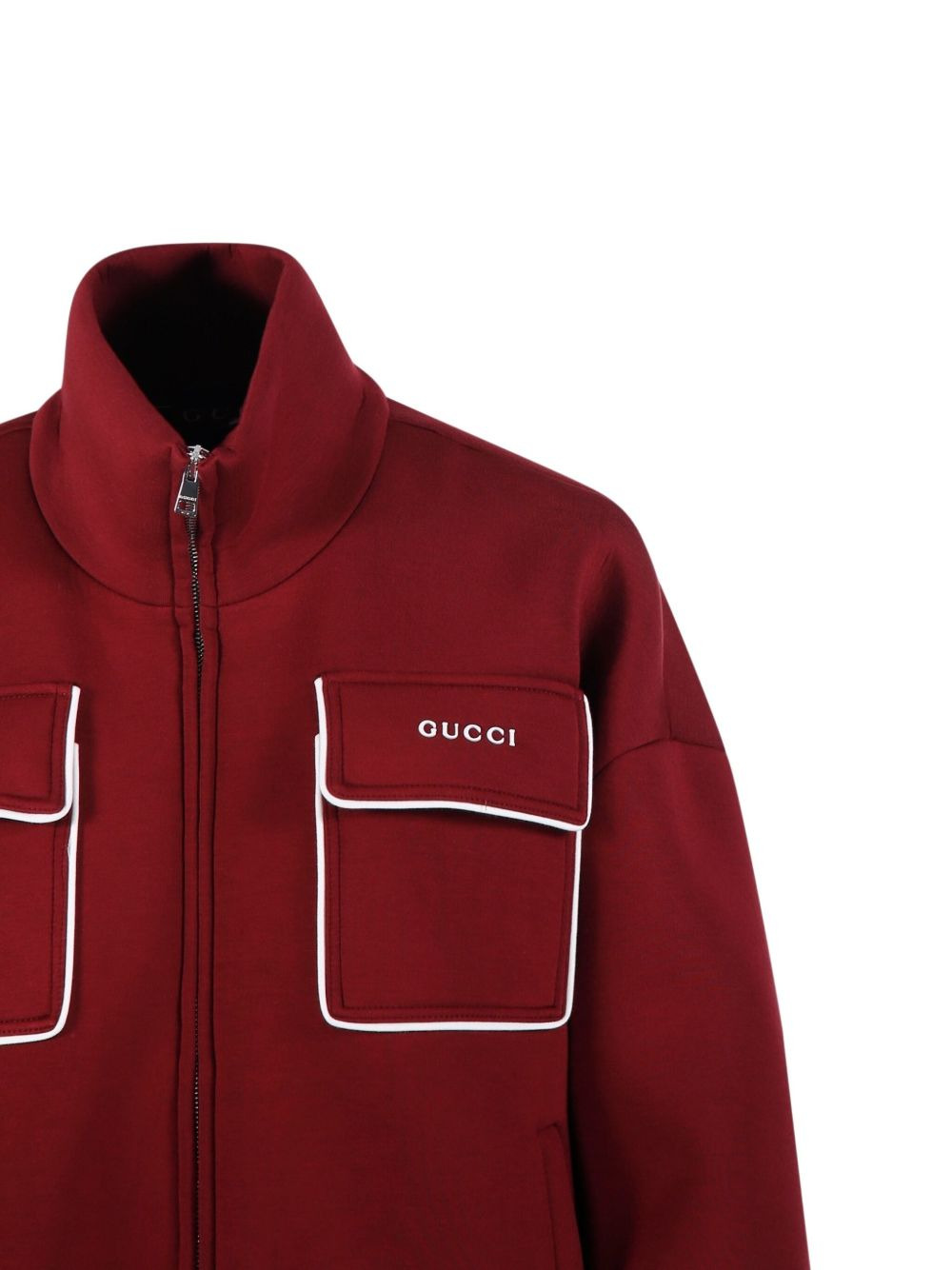 patch-pocket zip-up jacket - 4