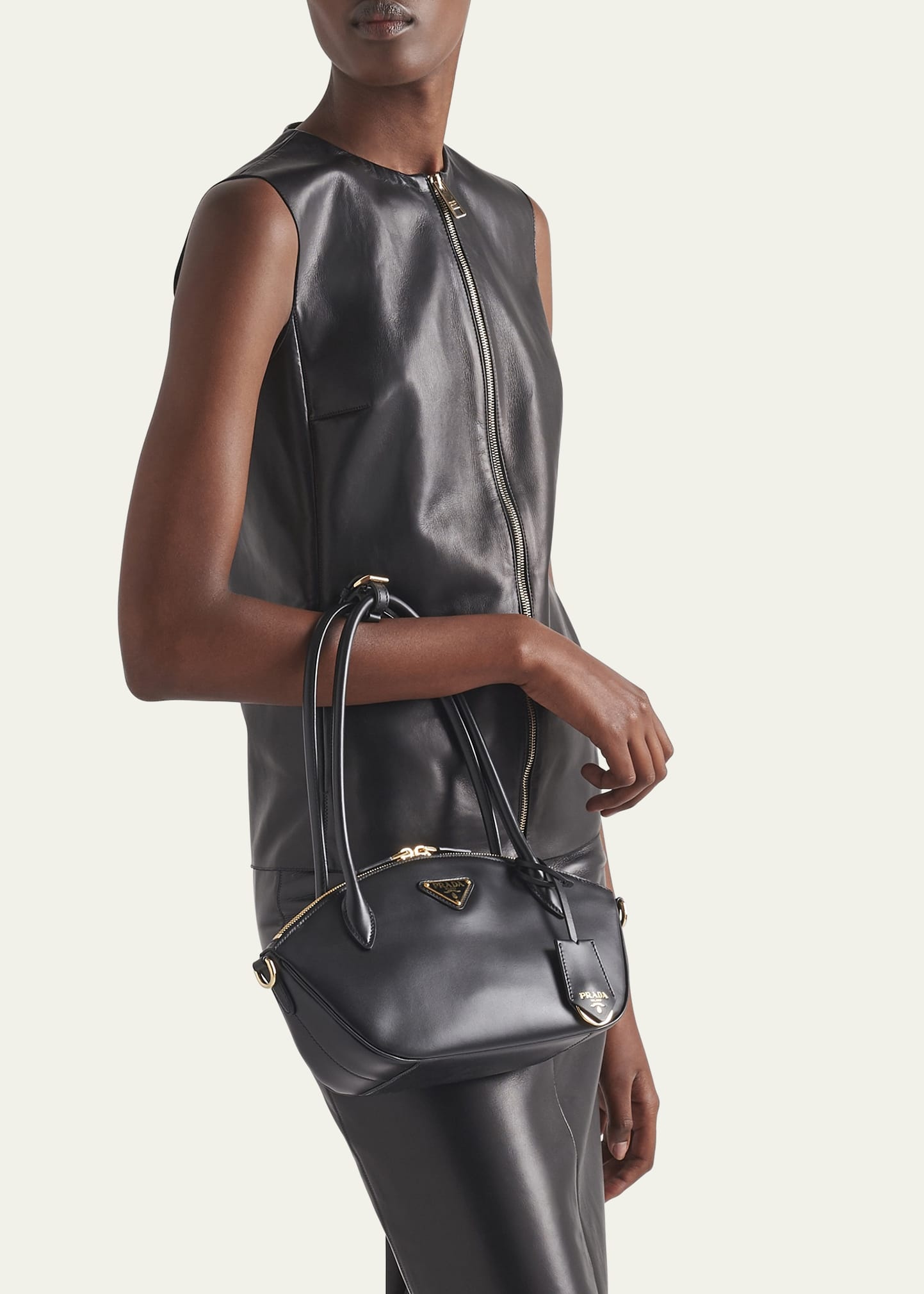 City Zip Leather Shoulder Bag - 5