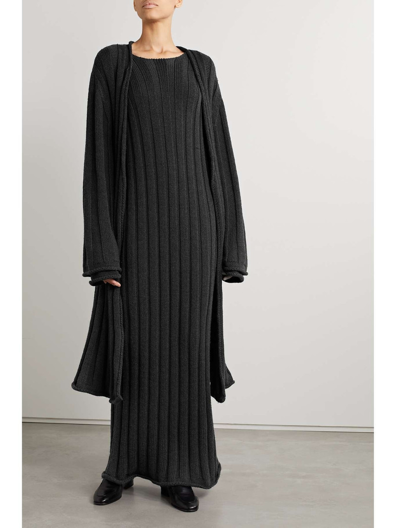 The Row Danielas ribbed wool-blend maxi dress outlook