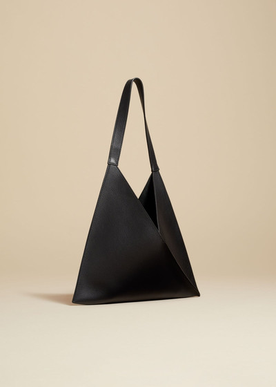 KHAITE The Small Sara Tote in Black Pebbled Leather outlook