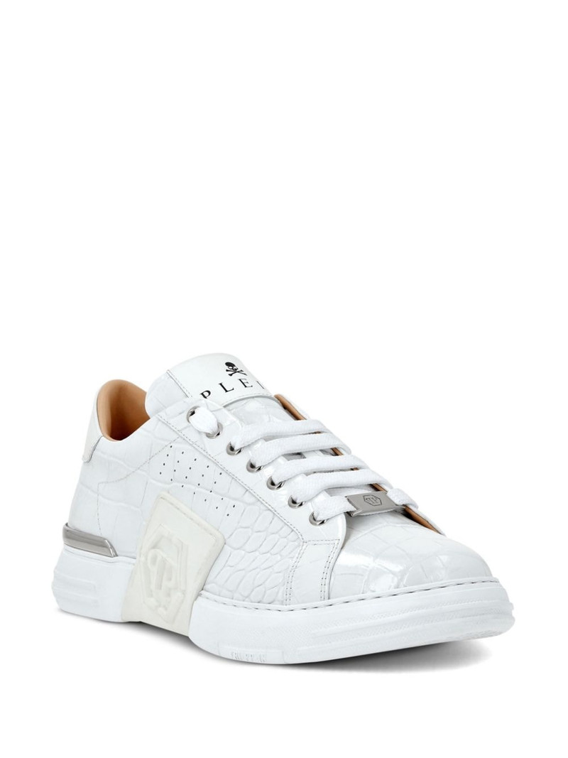 PHILIPP PLEIN crocodile-print sneakers outlook
