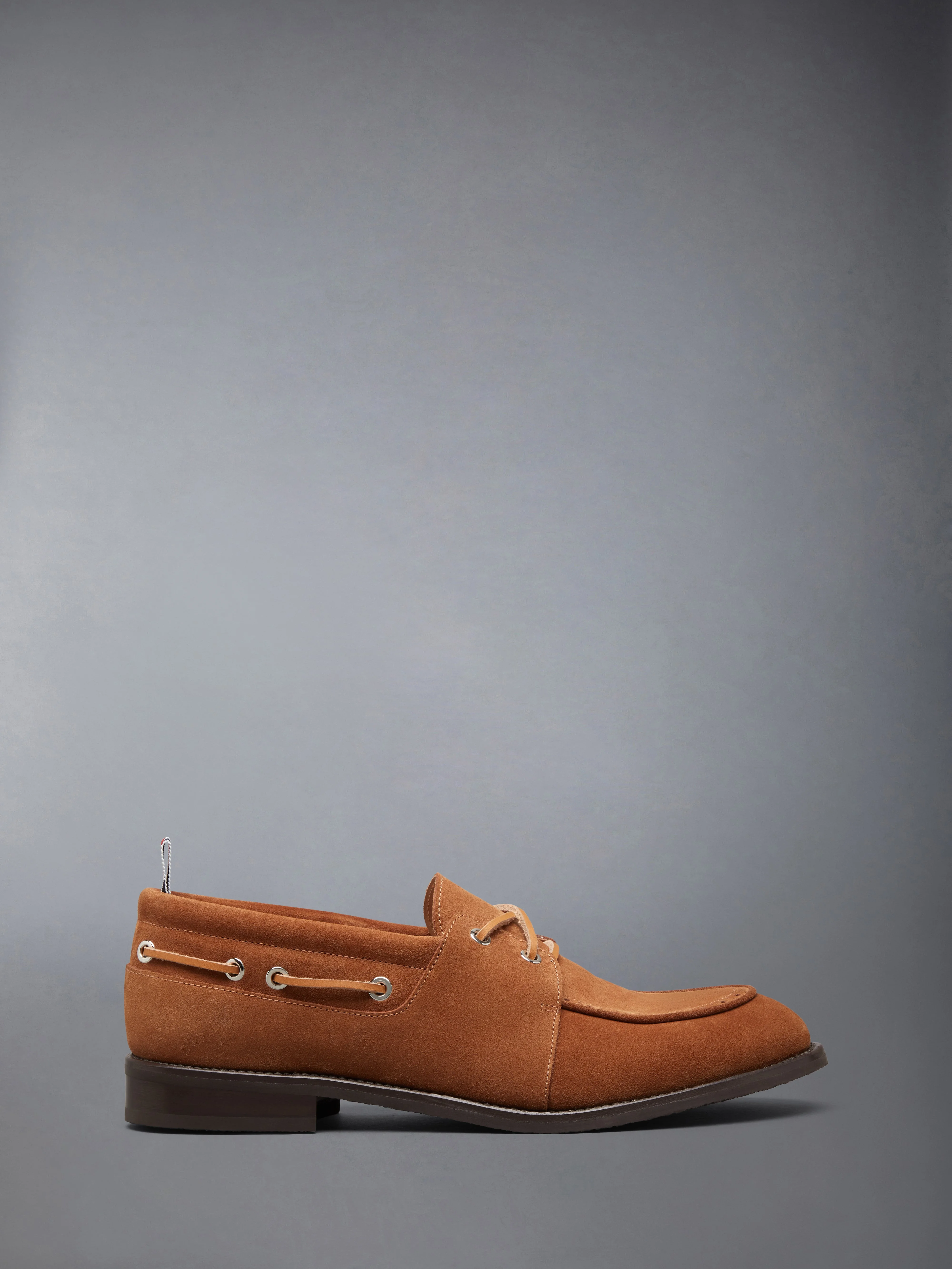 CALF SUEDE LEATHER SOLE BOAT SHOE - 1