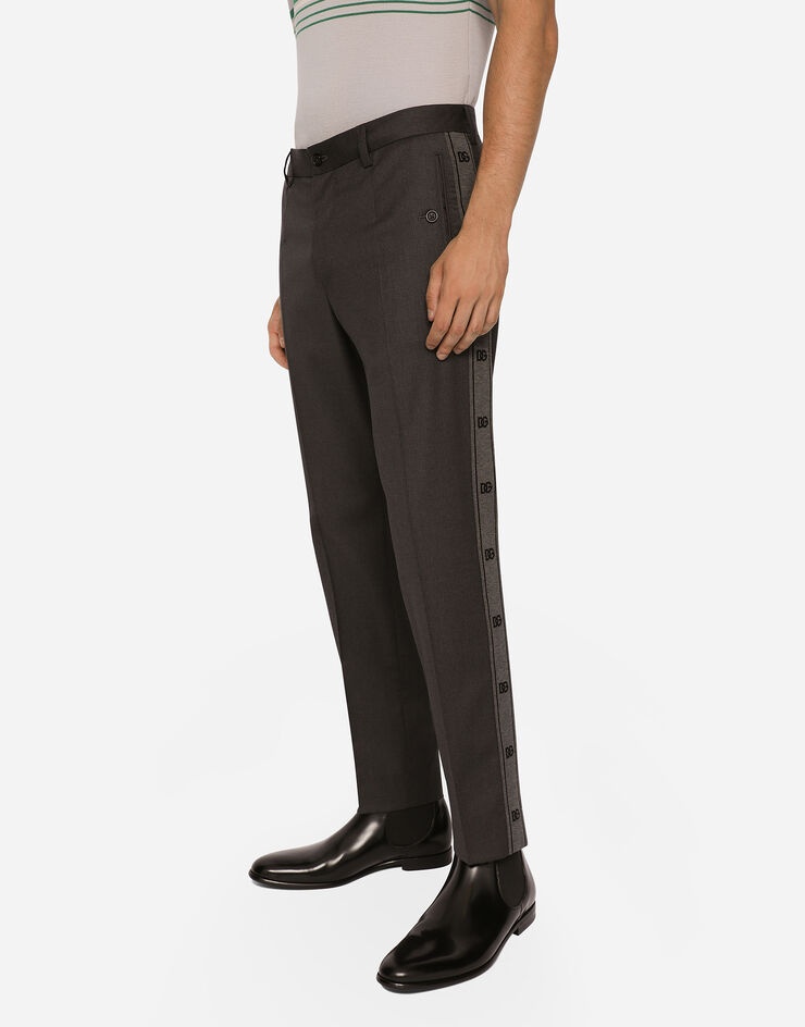 Stretch wool pants with side bands - 2