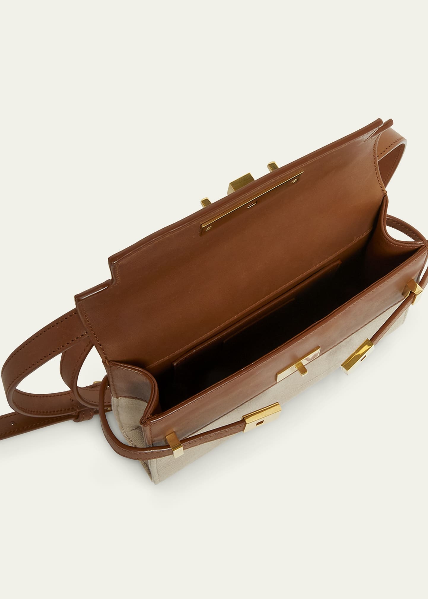 Manhattan Mini Crossbody Bag in Canvas and Leather - 4