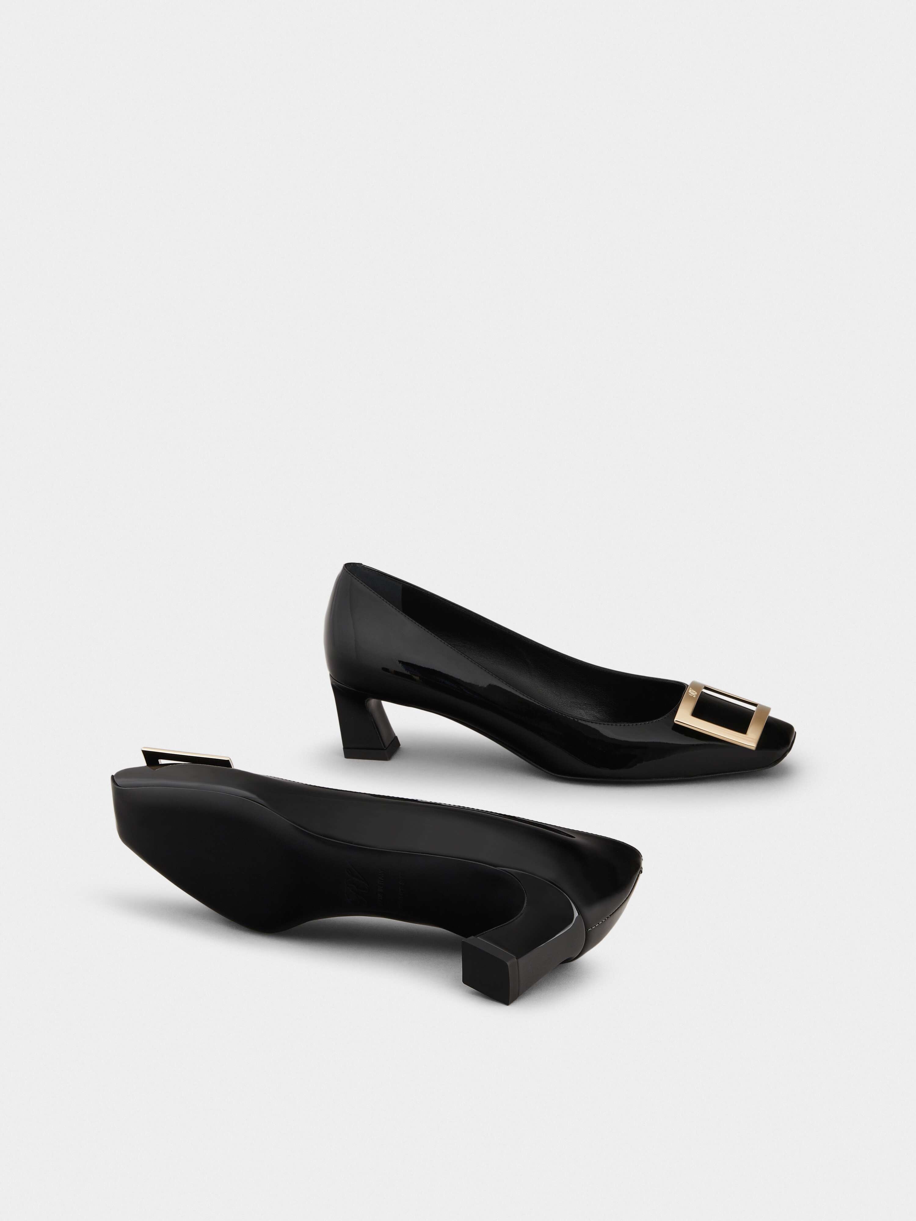 Trompette Metal Buckle Pumps in Patent Leather - 6