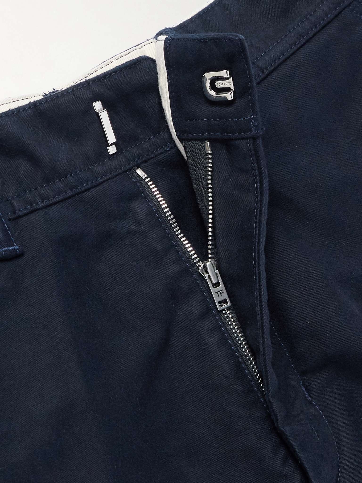 Slim-Fit Straight-Leg Brushed Cotton-Twill Shorts - 5