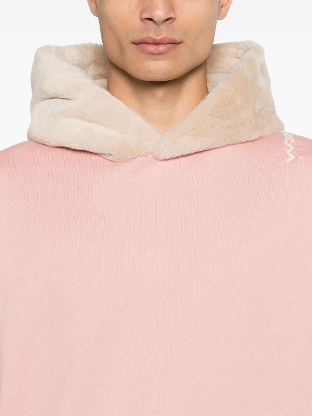 faux fur-detailed hoodie - 5