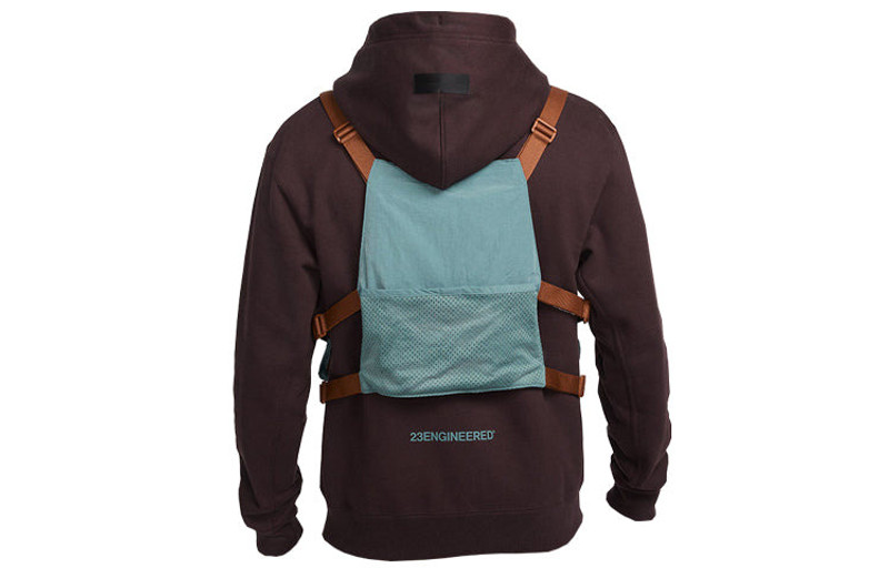 Jordan Men's Air Jordan Multiple Pockets Solid Color Logo Detachable Fleece Lined Hooded Jacket Coffee DC95 outlook