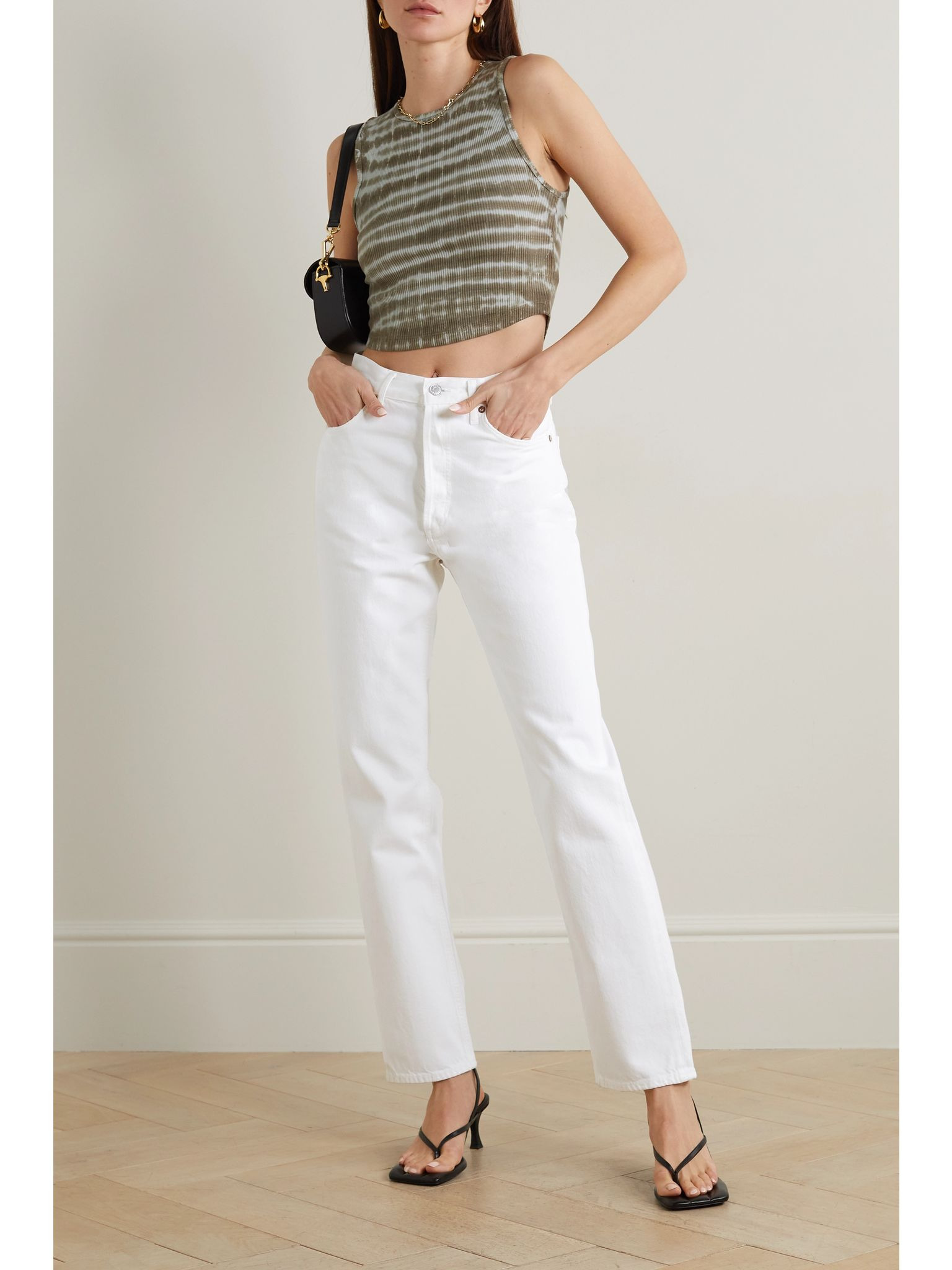 + NET SUSTAIN '90s Pinch Waist high-rise straight-leg organic jeans White - 2