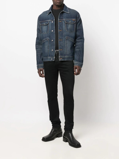 TOM FORD Iconic logo-patch denim jacket outlook