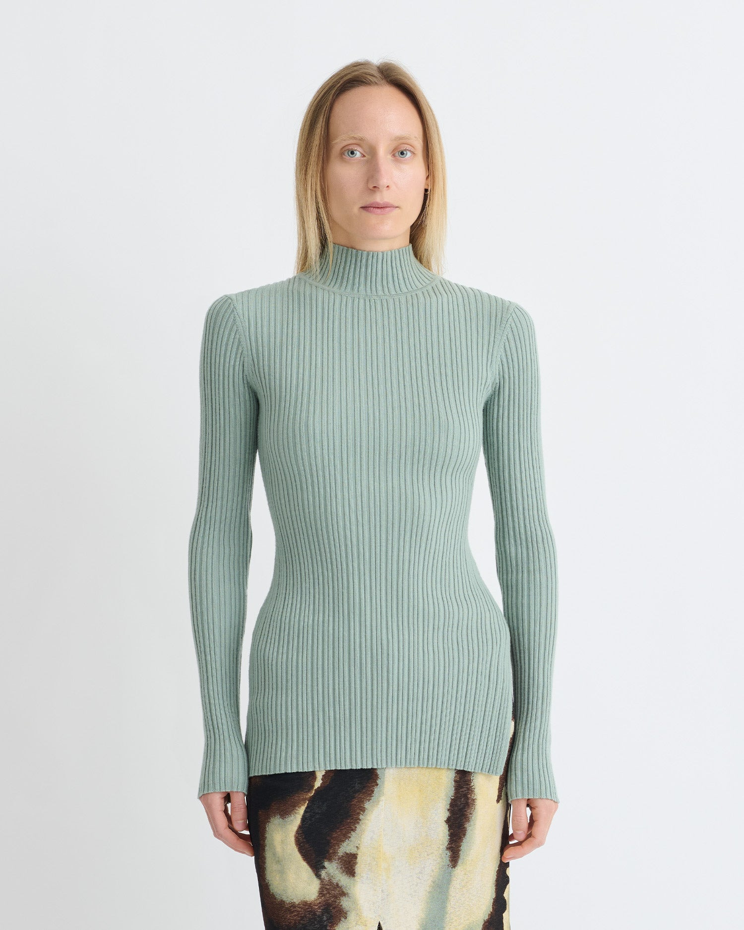 Fine Merino Rib Long Sleeved Top - 5